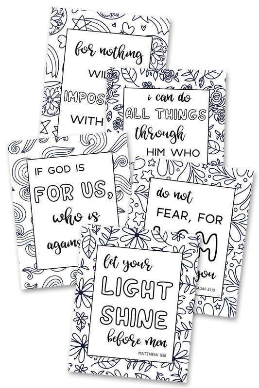 Scripture Coloring Sheets Pack