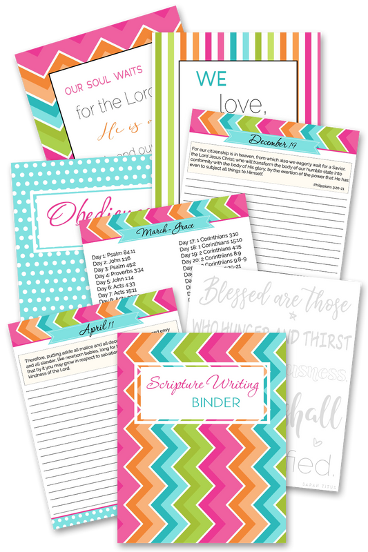 Scripture Writing Binder