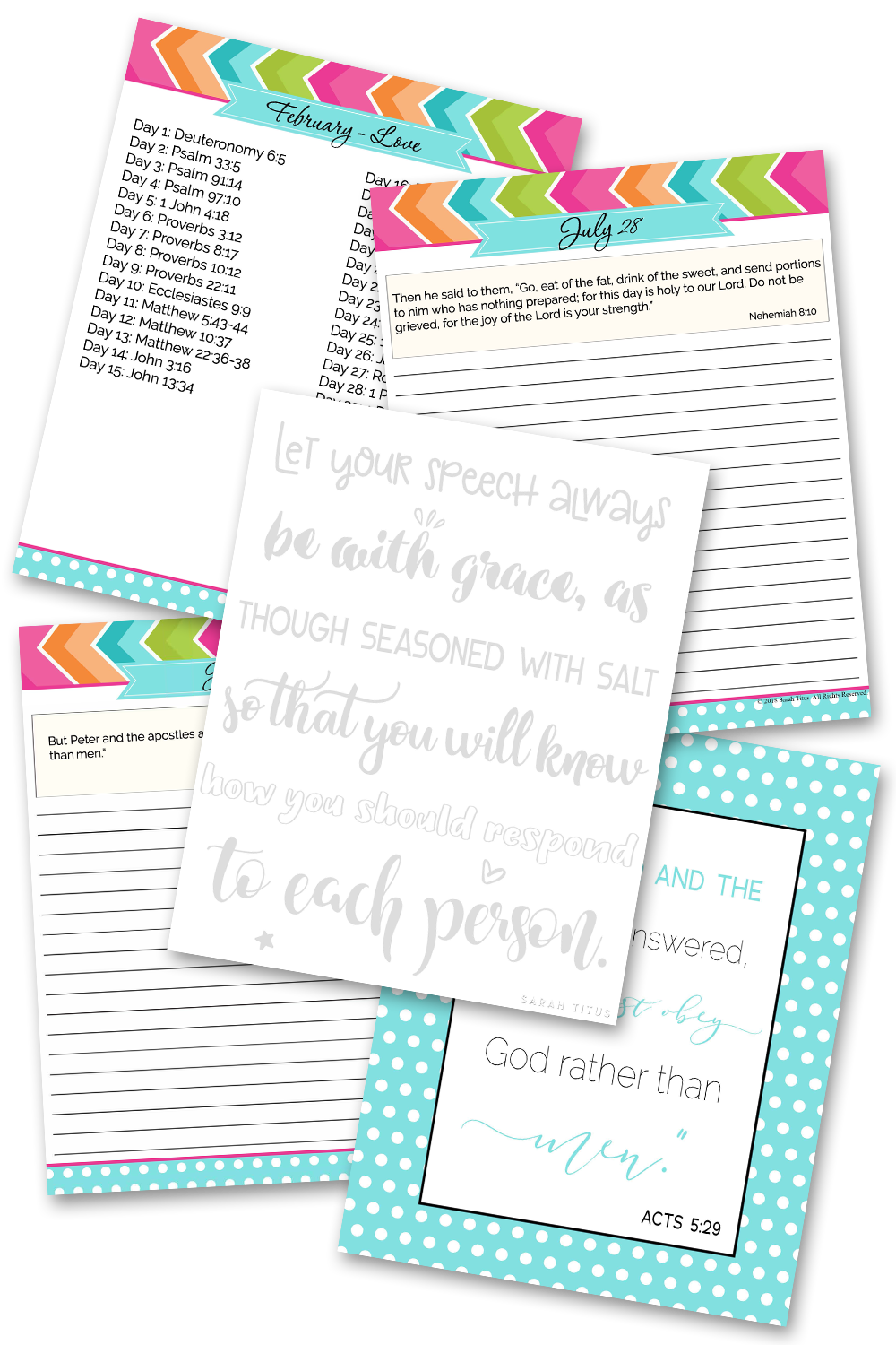 Scripture Writing Binder