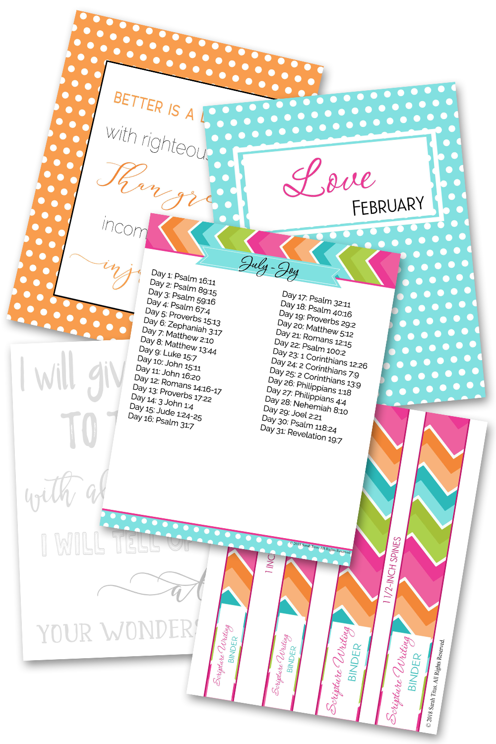 Scripture Writing Binder