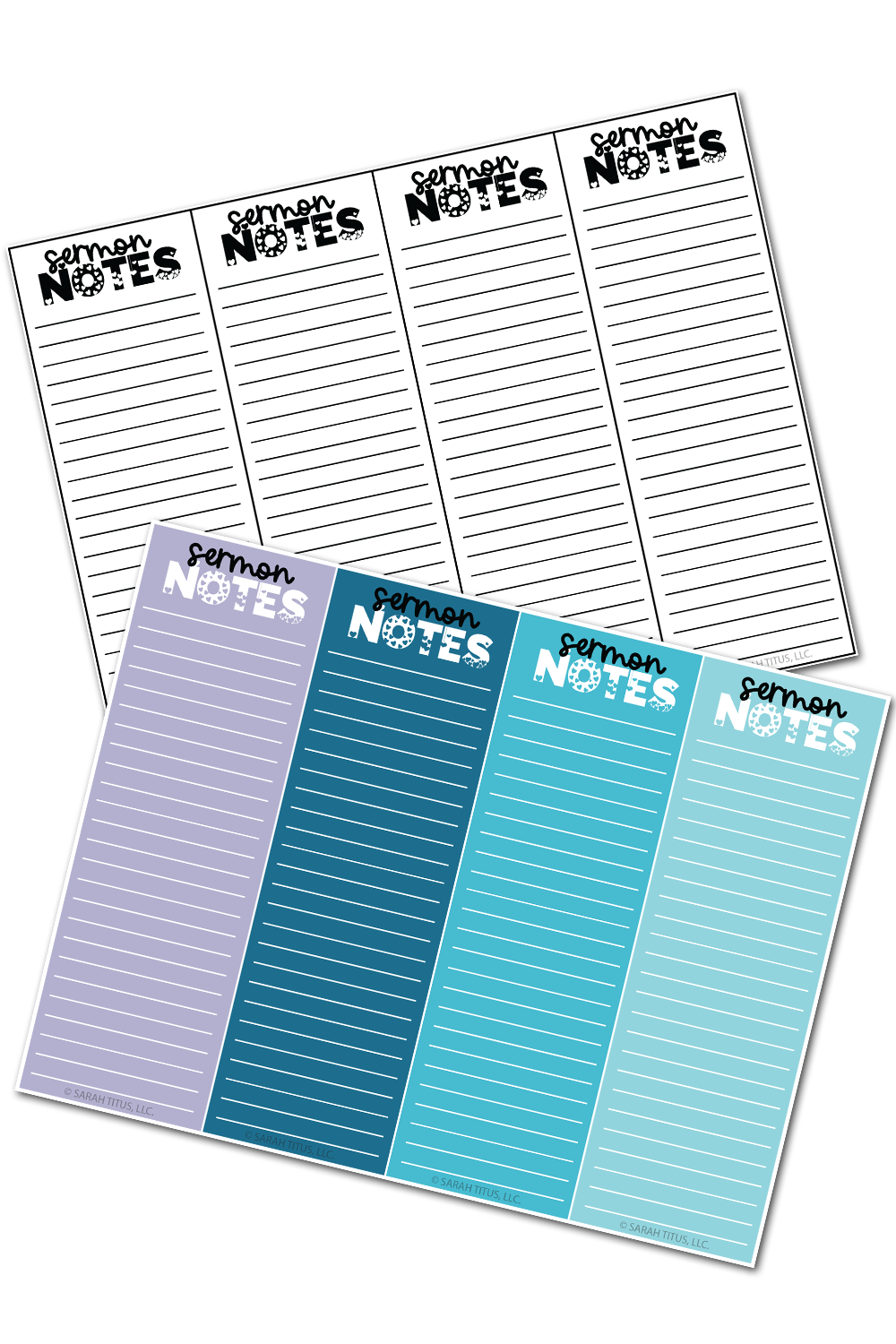 Sermon Notes Bookmarks