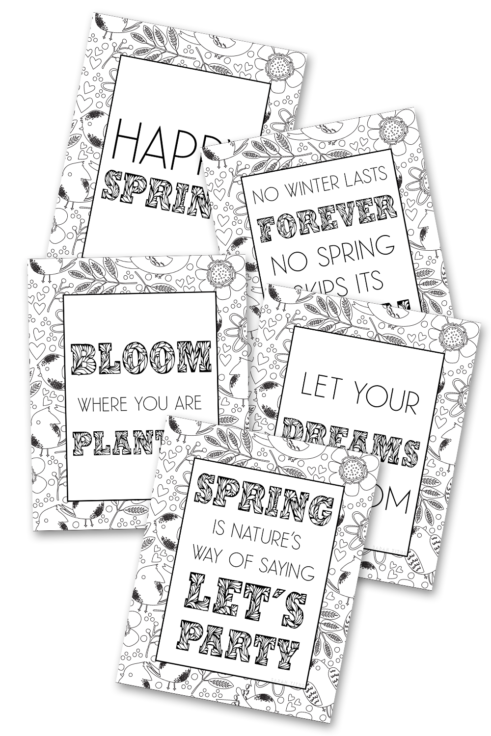 Spring Coloring Sheets