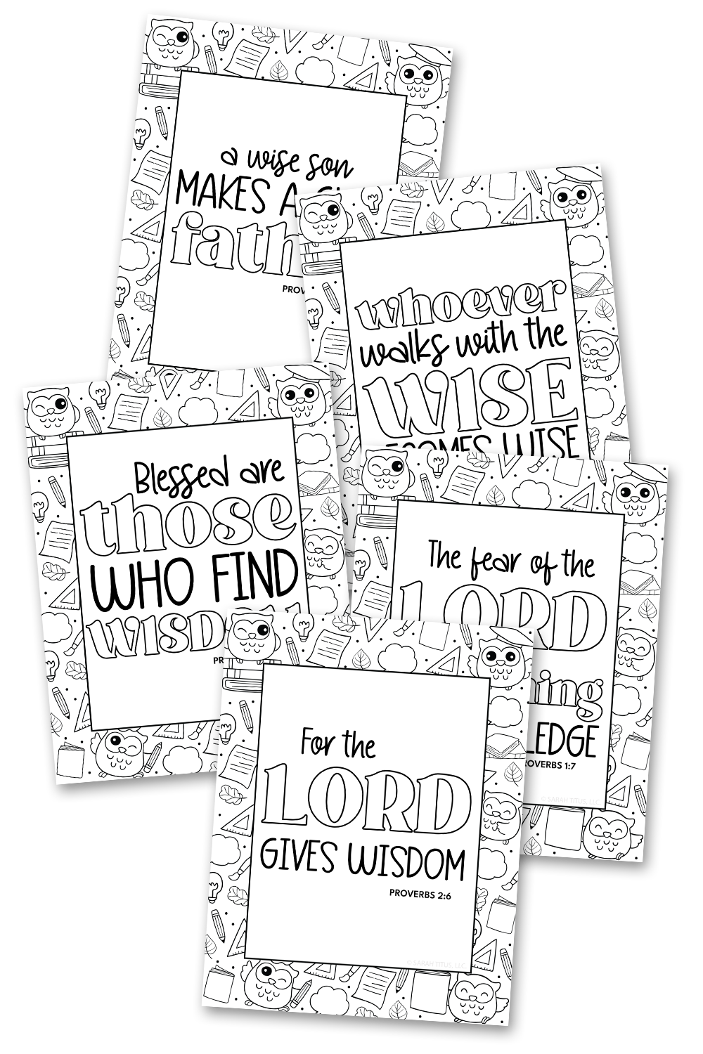 The Lord Gives Wisdom Coloring Sheets