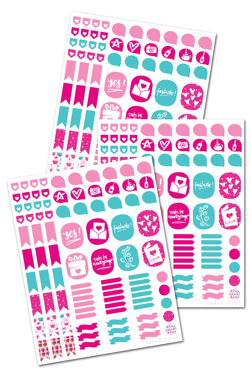 Valentine Binder Stickers